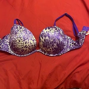Victoria’s Secret purple leopard print push up bra